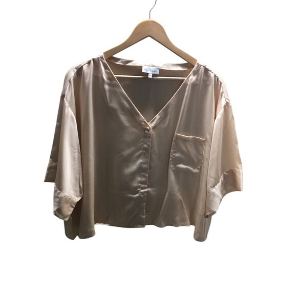 Ettitude Top Women's Size XXL Blush Pink 100% Bamboo Lyocell Short Sleeve - Picture 1 of 6